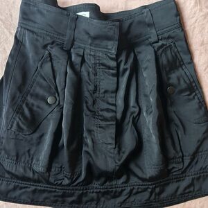 Dries van Noten black mini cargo bubble effect skirt